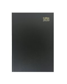 A5 Diary, Day Per Page, Black, 2022