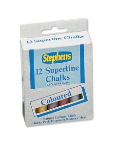 Stephens Chalk, Coloured, one pack of 12 chalks