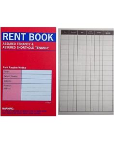 County Stationery Rent Book, Assured Tenancy & Assured Shorthold Tenancy, (Red Cover)