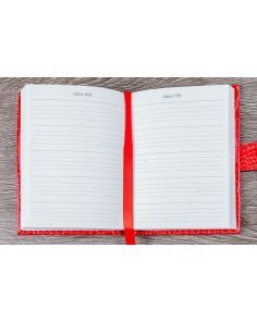 Crocodile Grain Leather Five Year Diary with No Lock  140x95mm, Black