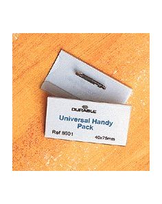 Durable Name Badge, 40x75mm, Universal Clip Fastener, Pack of 100