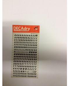 Decadry Transfers No20, 24pt, 6mm, 0.236inch, Black
