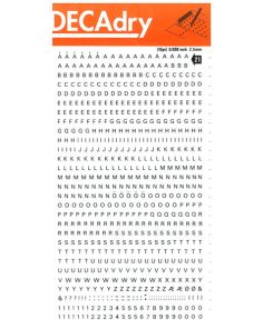 Decadry Transfers No21, 10pt, 2.5mm, 0.098inch, Black