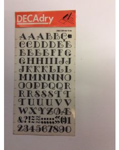 Decadry Transfers No33, 38pt, 10mm, 0.394inch, Black