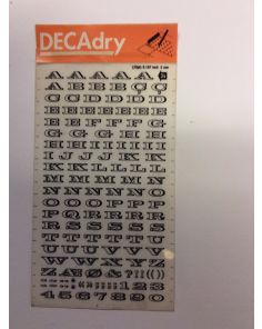 Decadry Transfers No34, 20pt, 5mm, 0.197inch, Black