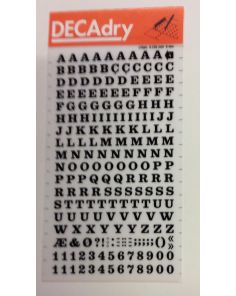 Decadry Transfers No4, 24pt, 6mm, 0.236inch, Black