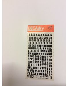 Decadry Transfers No61, 34pt, 8mm, 0.315inch, Black
