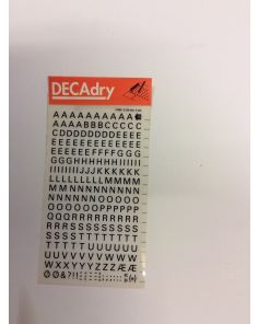 Decadry Transfers No75, 24pt, 6mm, 0.236inch, Black