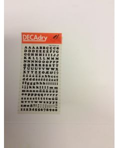 Decadry Transfers No77, 24pt, 6mm, 0.236inch, Black
