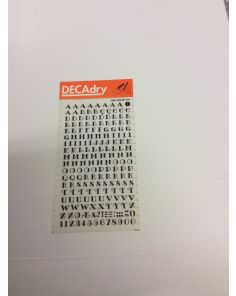 Decadry Transfers No81, 24pt, 6mm, 0.236inch, Black