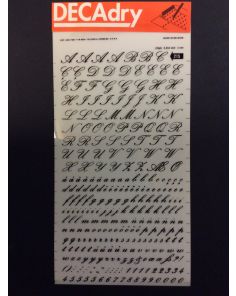 Decadry Super Transfers No215, 36pt, 9mm, 0.354inch, Black Letters