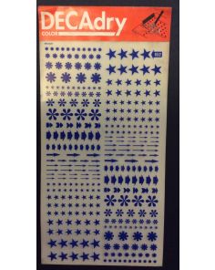 Decadry Super Transfers No652, Stars, Arrows & Asterisks, Blue