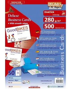 Decadry Deluxe Inkjet Business Cards 85x54 280gsm Pack of 500