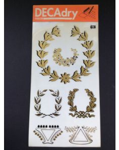 Decadry Super Transfers No714, Black & Gold Patterns