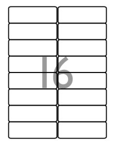 Decadry Labels, Sheet of 16 with Round Corners