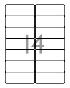 Decadry Labels, Sheet of 14 with Round Corners