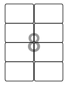 Decadry Labels, Sheet of 8 with Round Corners