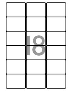 Decadry Labels, Sheet of 18 with Round Corners