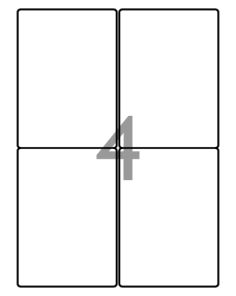 Decadry Labels, Sheet of 4 with Round Corners