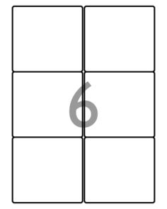 Decadry White Labels 99.1x93.1mm With Round Corners, Pack of 180 labels