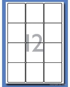 Decadry Labels, Sheet of 12  with Round Corners