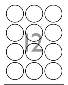 Decadry Circular Adhesive Labels, Diameter 60mm