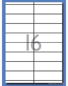 Decadry White Labels 105x35mm With Square Corners, Pack of 1600 labels