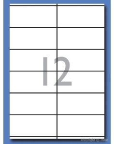 Decadry Labels, Sheet of 12 with Square Corners