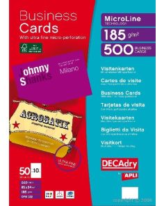 Decadry 185gsm Business Cards, Pack of 500