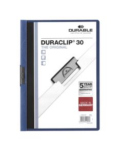 Duraclip File, A4, 3mm, Dark Blue, Pack of 25