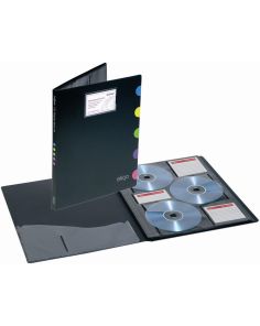 Snopake Eligo CD Slimline Display Book Pockets Hold 24 CDs, Black