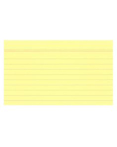 Exacompta Record Cards 125x200mm Yellow, Pack of 100 