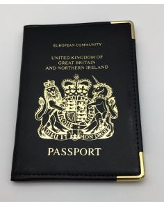 Finecell Leather Passport Holder, Black