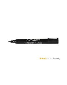 Q Connect Flipchart Markers: Black. Pack of 10