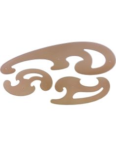 Linex French Curve Set (3 Curves). Sizes 310mm, 160mm and 130mm