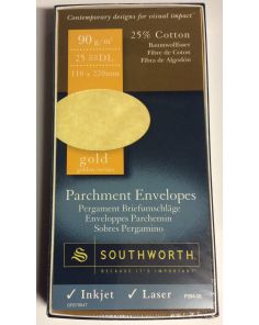 Southworth Gold Parchment DL Envelopes Pack of 25 