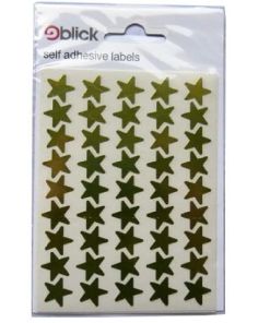 Blick Labels Metallic Stars. 14mm. Gold. Pack of 135