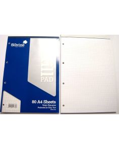 Silvine Refill Pad A4 80 Leaf Graph Paper