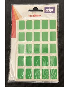 Zip Labels 12 x 18mm Green Pack of 175