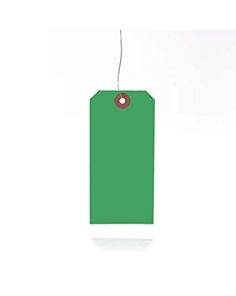 Zip Strung Tags. 120 x 60mm. Pack of 10. Green