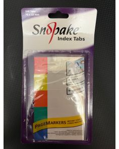 Snopake Index Tabs  Assorted 76x25mm, 250 tabs per pack
