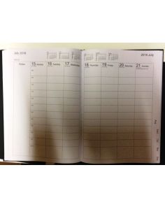 Dataday 2019 Desk Diary A43CIA, Week To View with Monthly Index and Column Appointments, Black