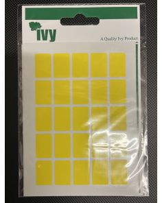 Ivy Labels 12 x 18mm Yellow Pack of 175