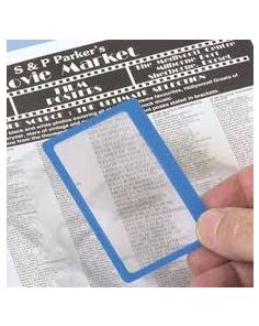 Jakar Mini Sheet Magnifier, 52 x 83mm, Blue Border, 7504