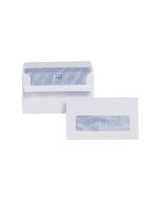 89x152mm White Window Wallet Envelopes 110gsm Self Seal, Pack of 500