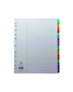 Concord Index A4 Extra Wide Numeric 1-20. White with Multi coloured tabs CS99