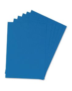 Q Connect A4 Report Cover, 250gsm, Plain Leathergrain Card, Royal Blue, Each