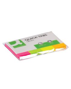 Q Connect Quick Tabs, 4x20x50mm, Transparent. 