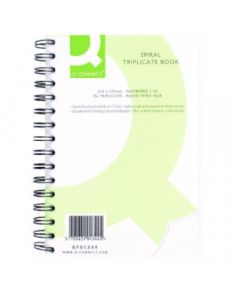 Q Connect Wiro Triplicate Book, 210 x 127mm (8.25 x 5'')