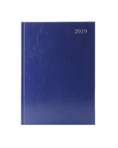 A4 Diary, Day Per Page Appointments, Blue, 2019